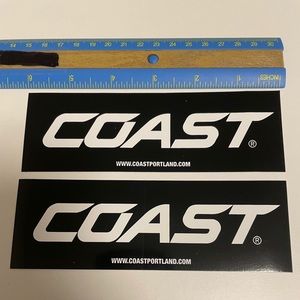 Coast Portland 2 Stickers Decals Black 6x2 Inches